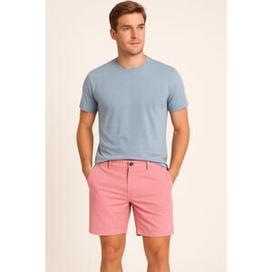 Margaritaville Men’s Coral Pink Casual Chino Flat Front  Shorts Size 40